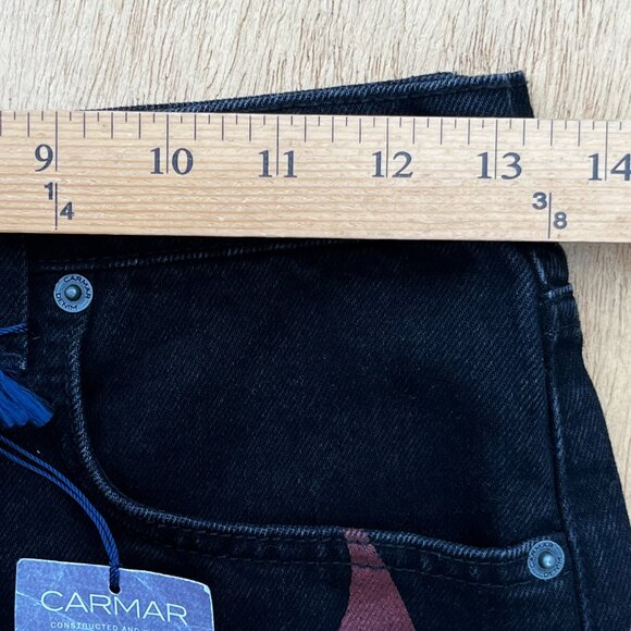 CARMAR TITANIA FLAME SLIM HIGH RISE DENIM SHORTS WOMEN’S sz 25 Button Fly NWT - Picture 8 of 12